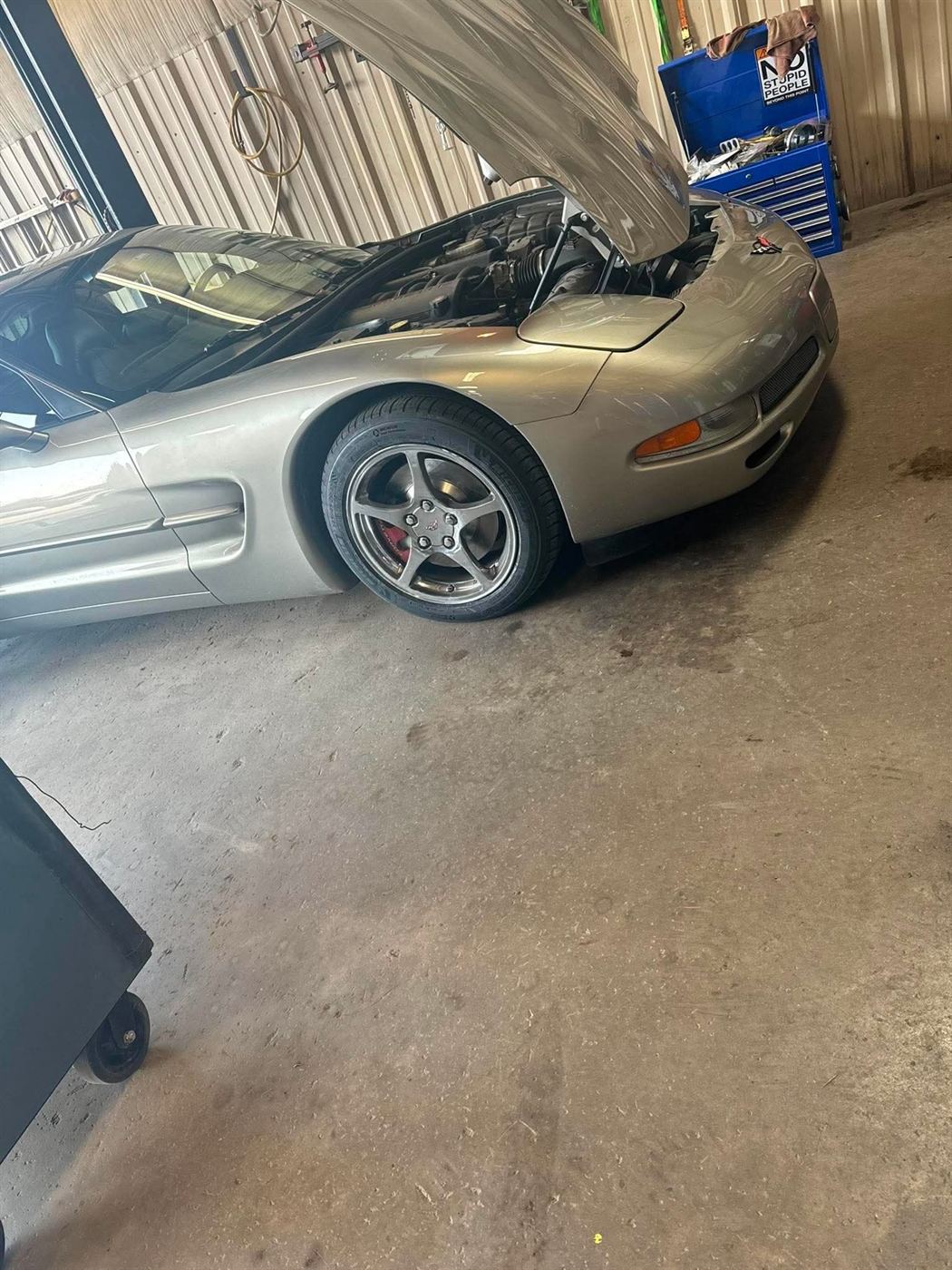 Vintage vehicle being serviced at Country Auto Service in McLoud, OK