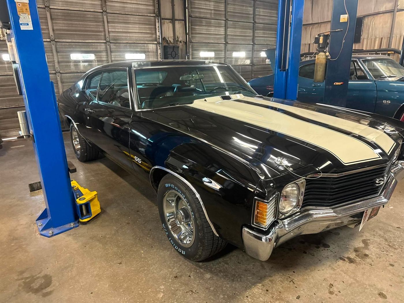 Classic car in the service bay at Country Auto Service in McLoud, OK